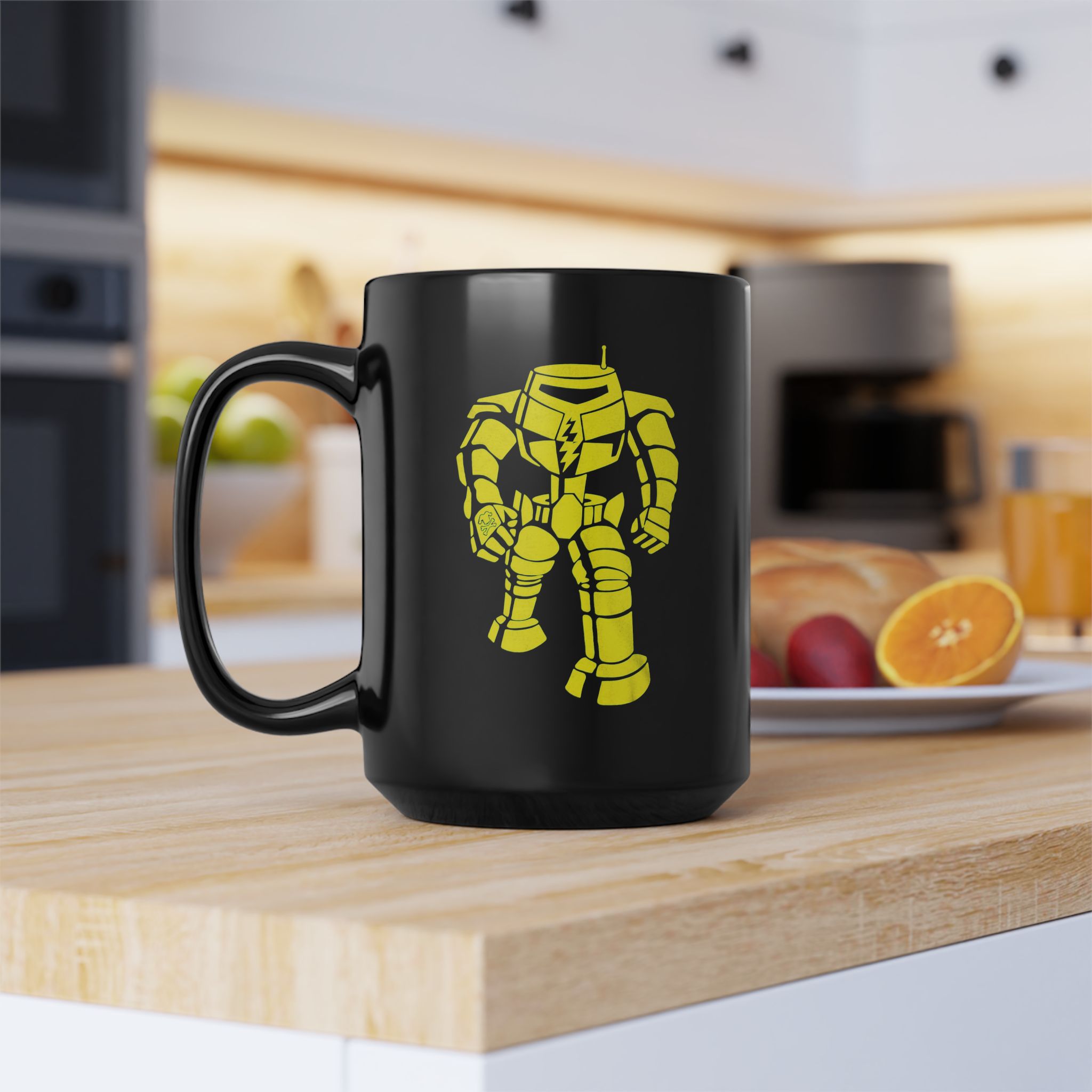 Sheldon Man-Bot Black Coffee Mugs 11oz 15oz - Image 7