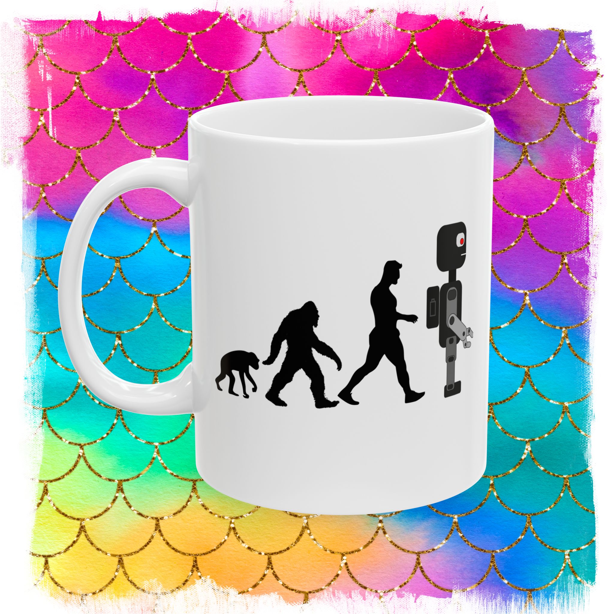 Sheldon Robot Evolution 11 oz and 15 oz Mugs - Image 2