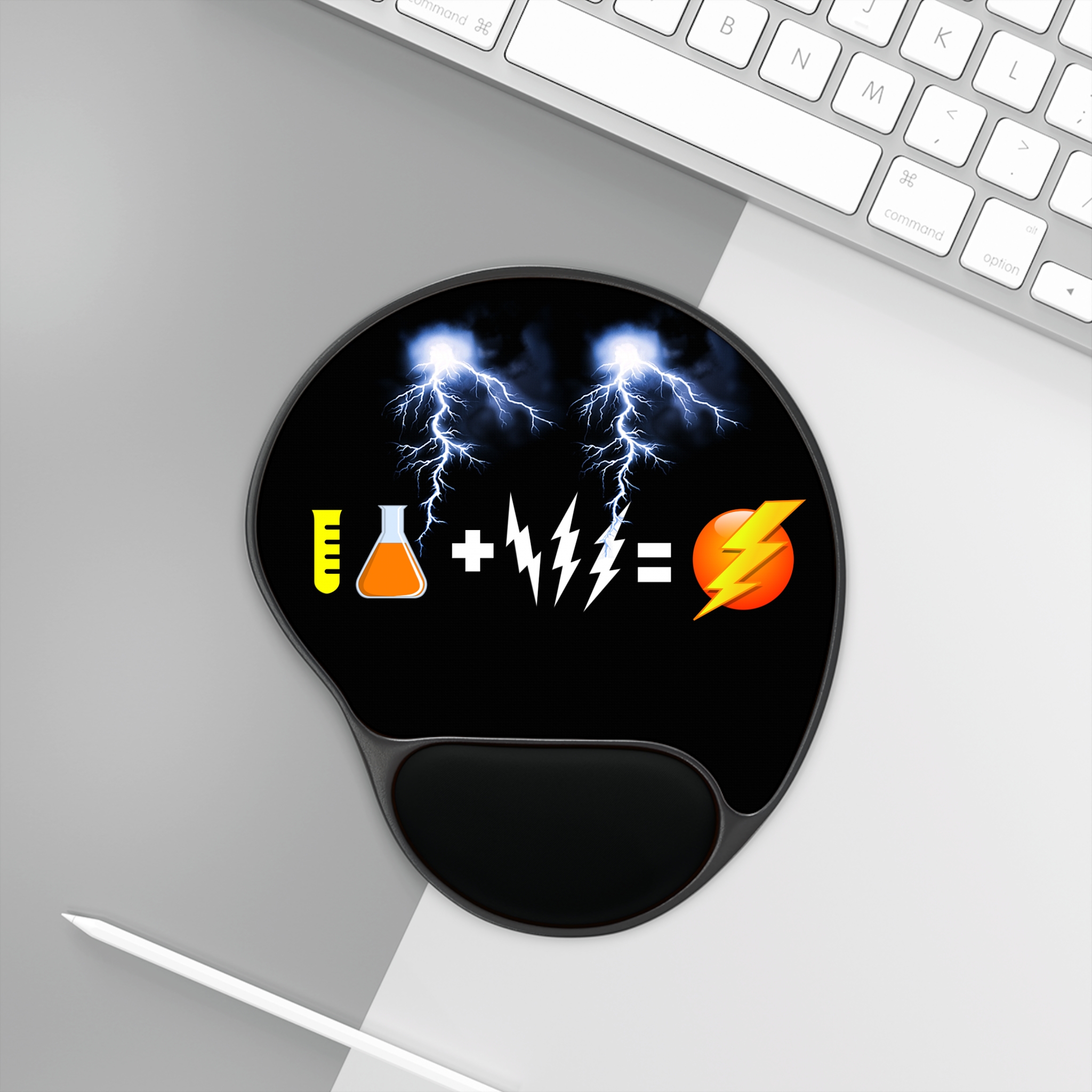 Sheldon Flash Bolt Equation Mouse Pad with Wrist Rest - Image 2