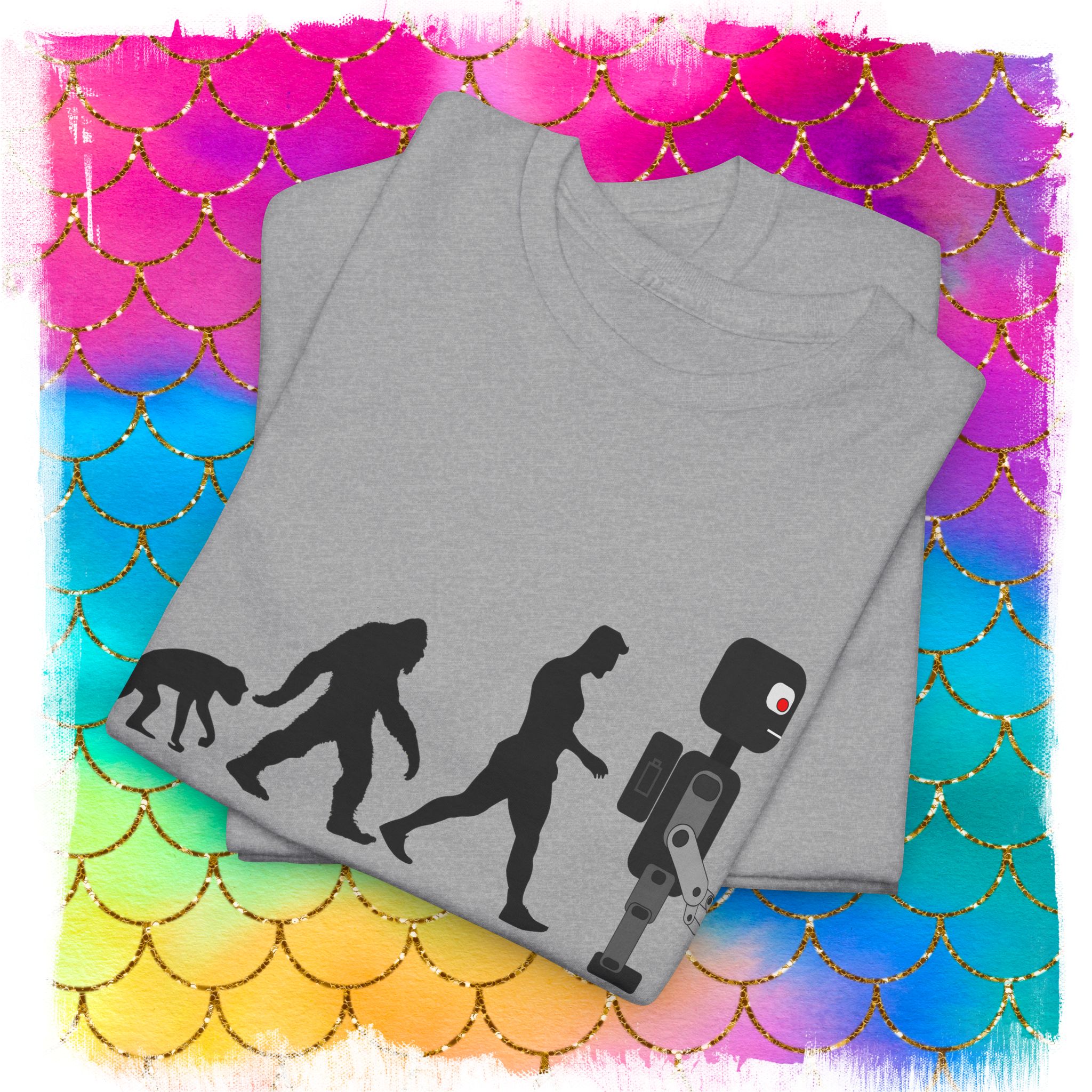 Sheldon Robot Evolution T-Shirt, The March of Progress - Image 6
