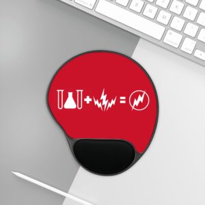 Sheldon Flash Bolt Equation Red Mouse Pad with Wrist Rest