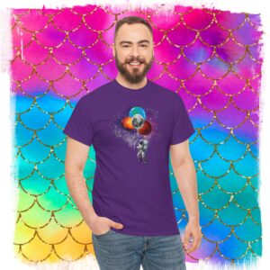 Sheldon Spaceman’s Trip Astronaut T-Shirt — Planets Balloon Design