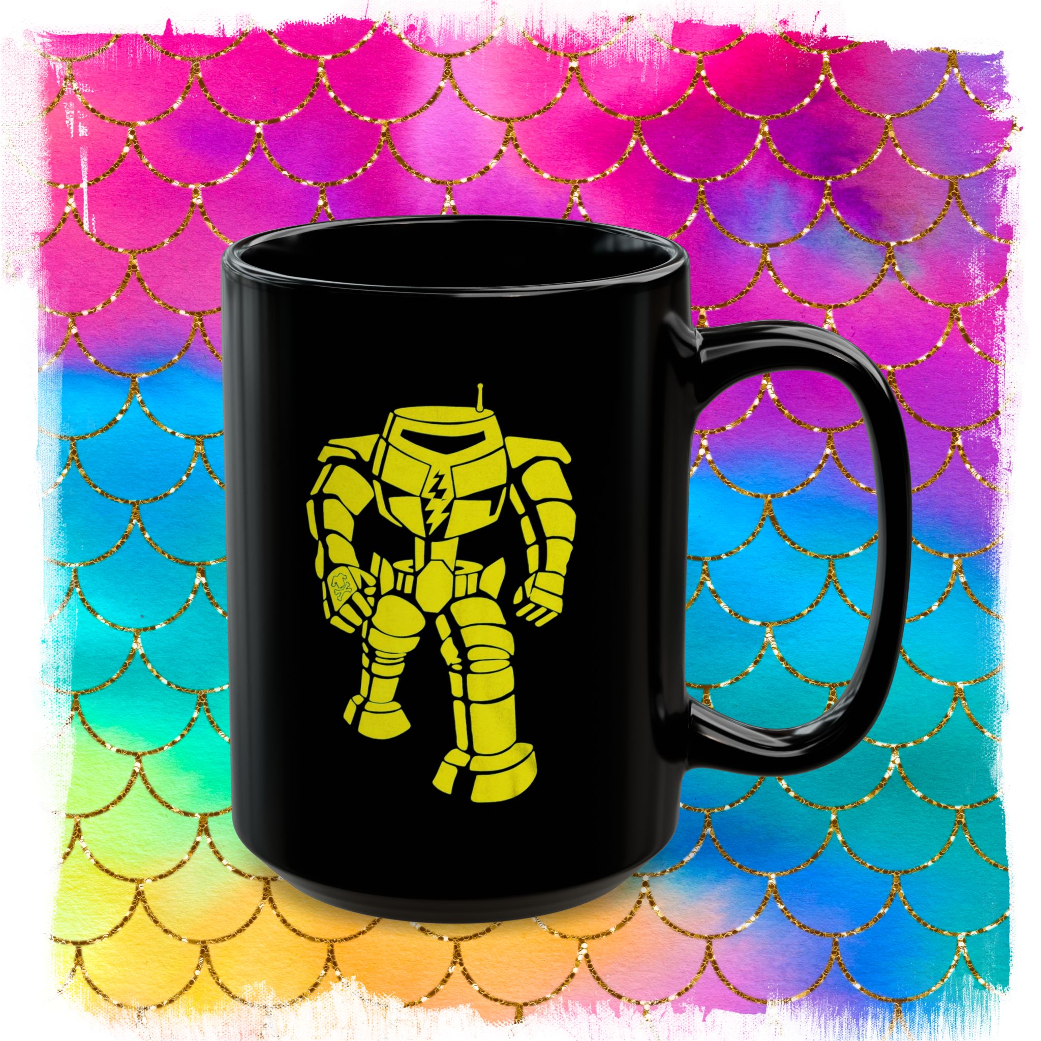 Sheldon Man-Bot Black Coffee Mugs 11oz 15oz - Image 10