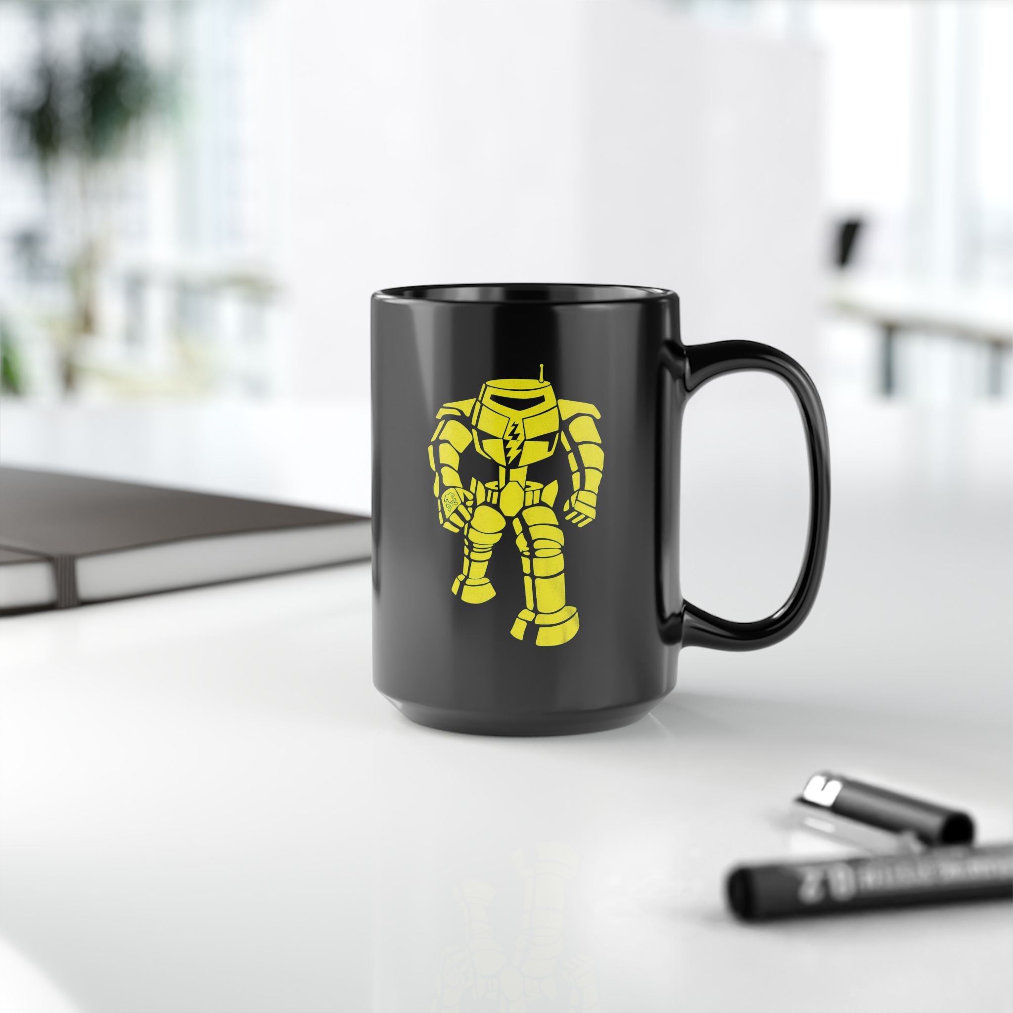 Sheldon Man-Bot Black Coffee Mugs 11oz 15oz - Image 8