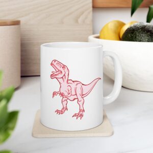 Sheldon Red T-Rex Dinosaur 11 oz 15 oz Mugs
