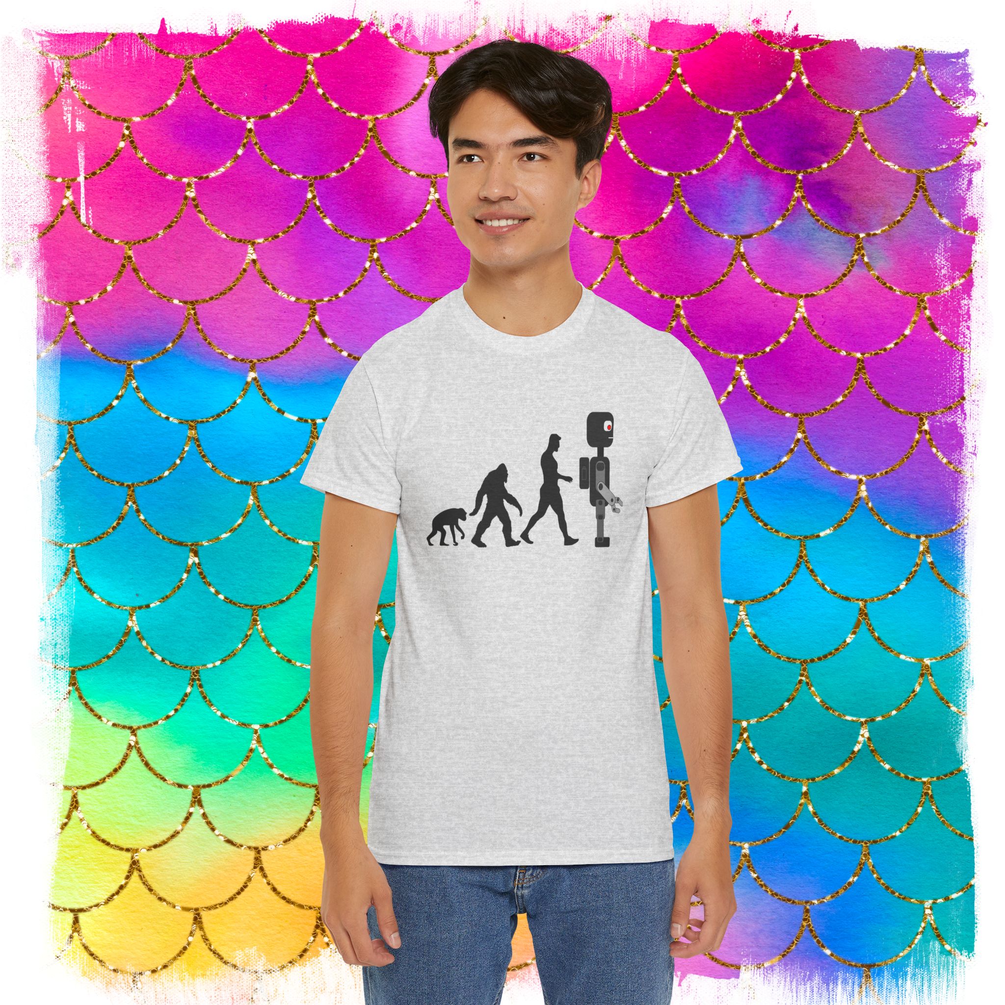 Sheldon Robot Evolution T-Shirt, The March of Progress - Image 7