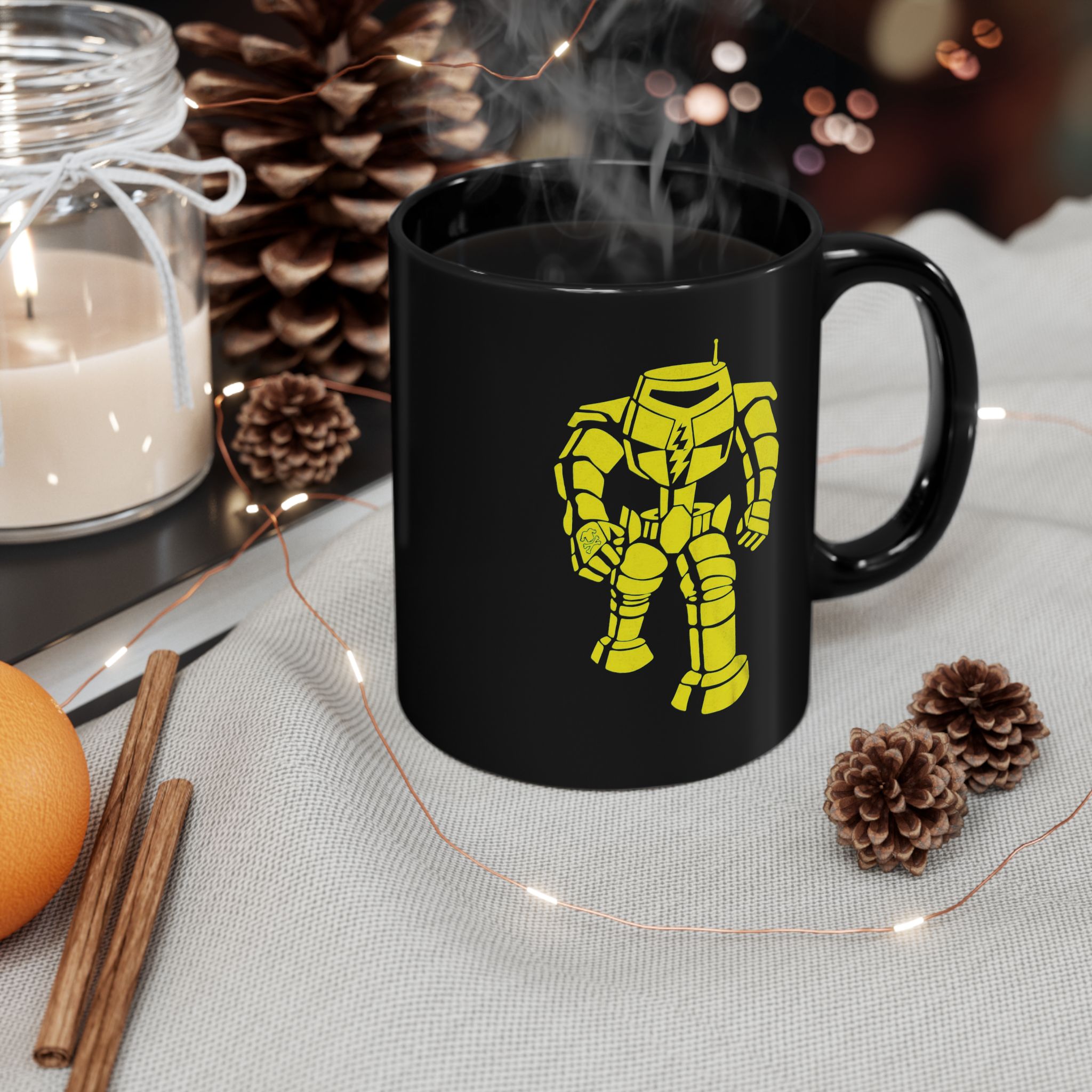 Sheldon Man-Bot Black Coffee Mugs 11oz 15oz - Image 4
