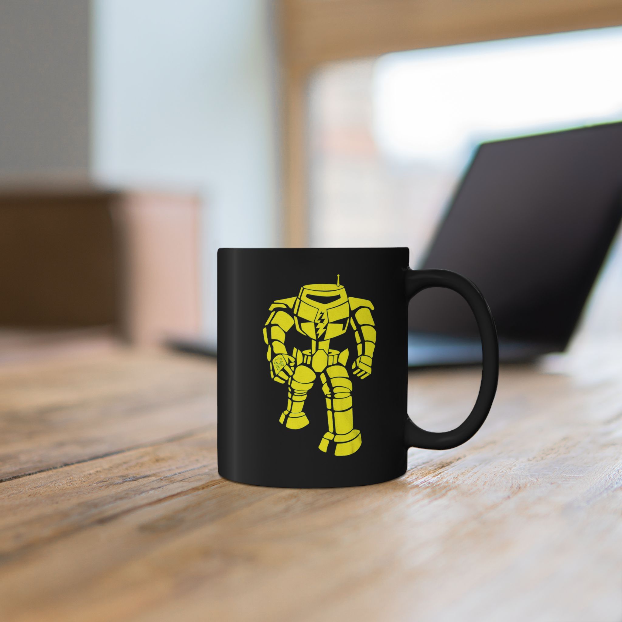 Sheldon Man-Bot Black Coffee Mugs 11oz 15oz - Image 2
