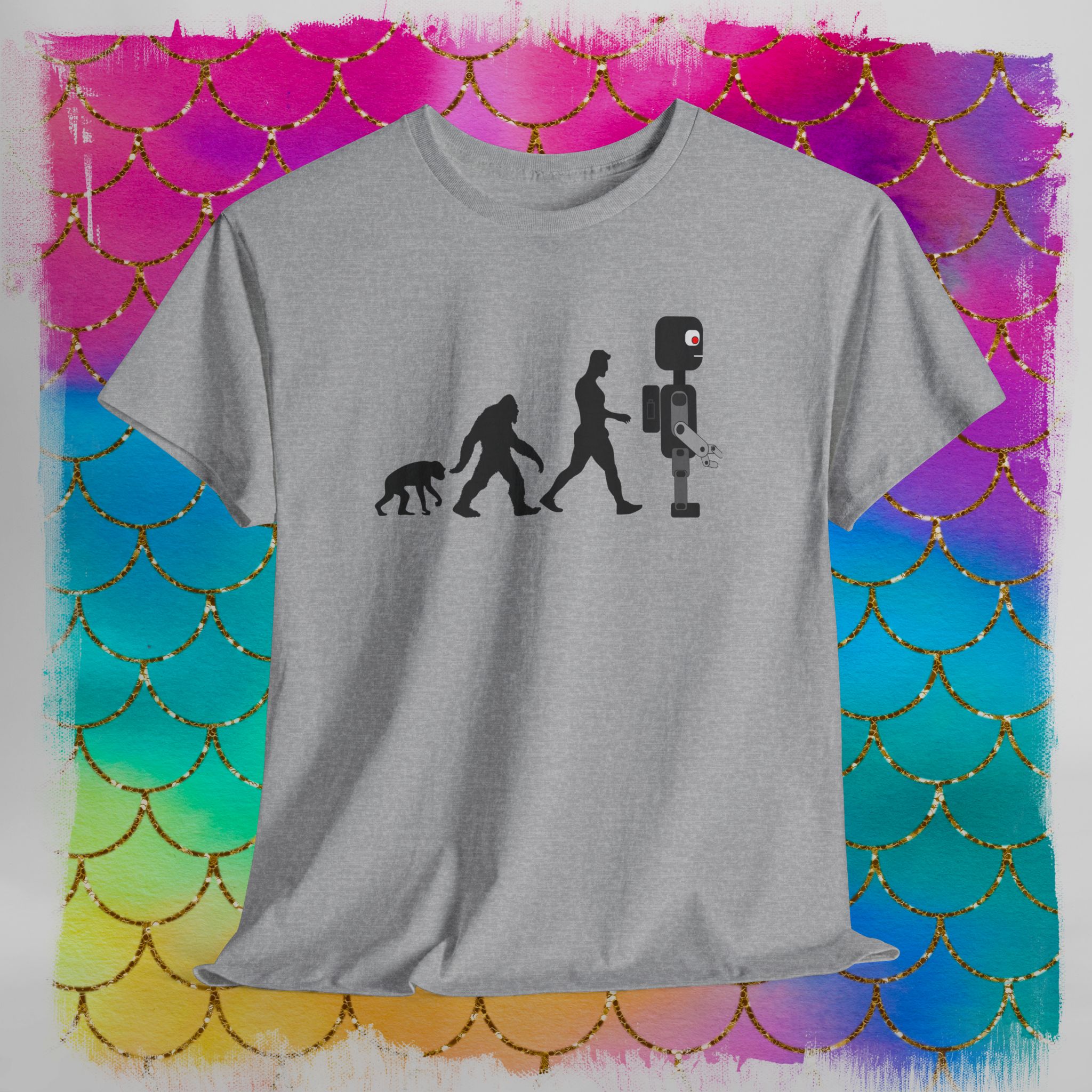 Sheldon Robot Evolution T-Shirt, The March of Progress - Image 5