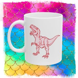 Sheldon Red T-Rex Dinosaur 11 oz 15 oz Mugs