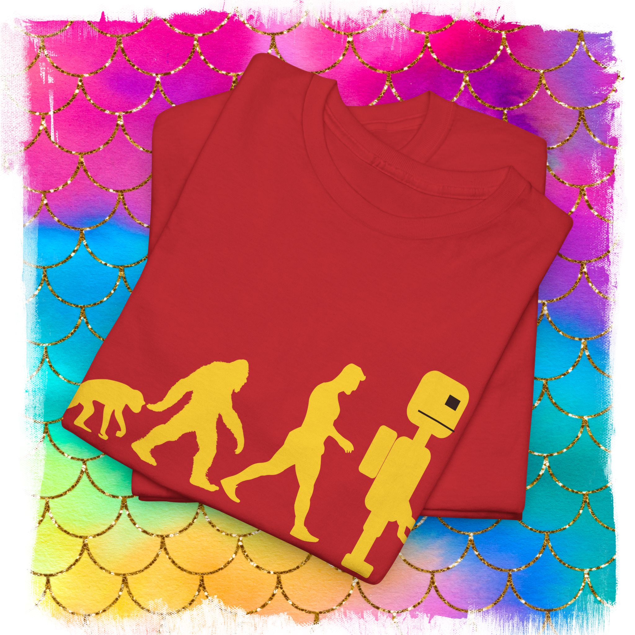 Sheldon Robot Evolution T-Shirt, The March of Progress - Image 2